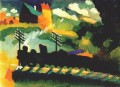 Murnau Ansicht mit Bahn und Burg Wassily Kandinsky